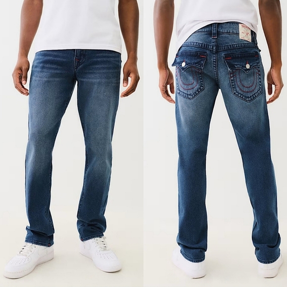 True Religion Other - NWT True Religion "Ricky Big T Flap Straight" Leg Blue Jean | Men's Size 34x34